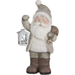 House of Seasons Figura de iluminación navideña gris h45xb16xl22.5cm