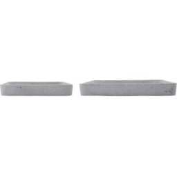 house doctor Bandejas de piedra gris ( lote de 2 )