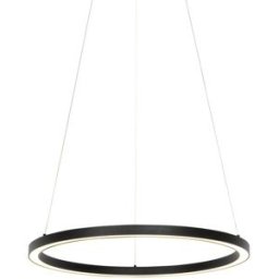 QAZQA Lámpara de techo inteligente negra 60 cm con led y rgbw