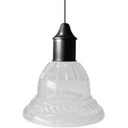 Tosel Lámpara de suspensión metal y vidrio transparente D16,5 cm