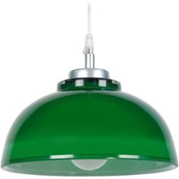 Tosel Lámpara de suspensión metal aluminio pantalla vidrio verde