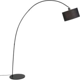 QAZQA Lámpara de arco moderna negra bombilla wifi e27 a60
