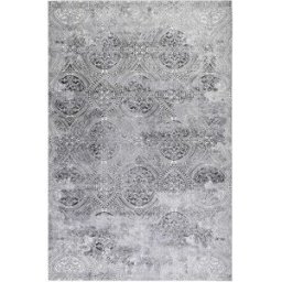 Wecon Home Alfombra tejida diseño de estampados cachemir tonos de gris 120x170