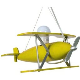 Tosel Lámpara de suspensión de ninõ metal aluminio madera amarillo