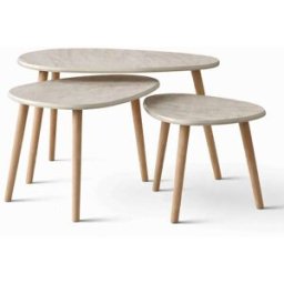 Concept Usine Conjunto de 3 tablas anidadas de diseño de efectos de travertino