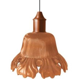Tosel Lámpara de suspensión campana vidrio cobre D23 cm