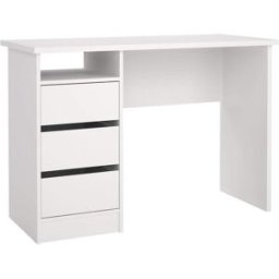 WellHome Mesa escritorio júcar en madera color blanco