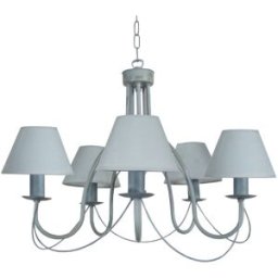 Tosel Lampara de techo y brazos metal gris pantalla gris
