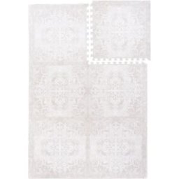 ToddleKind Alfombra de juego tipo puzle de espuma ecológica beige 120x180 cm