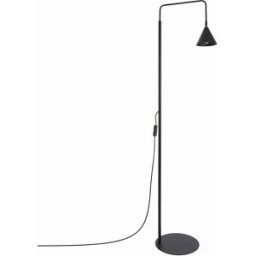 Sollux Lighting Lámpara de pie negro acero alt. 165 cm