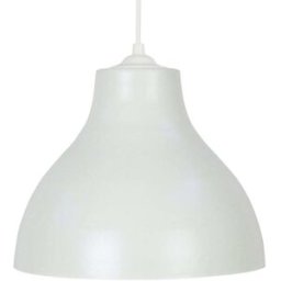 Tosel Lámpara de suspensión campana metal pantalla blanco