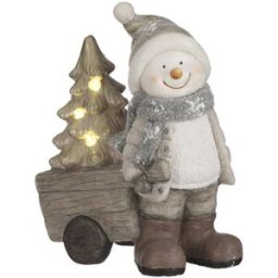 House of Seasons Figura de iluminación navideña gris h40.5xb20xl31.5cm