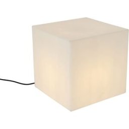 QAZQA Lámpara exterior blanca cuadrada 38 cm led a60 ip44