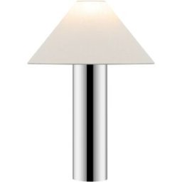 Safavieh Lámpara de mesa en metal plata / blanco