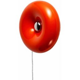 Alpinaluz Aplique de pared de vidrio naranja con cable 12W D30 cm