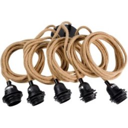 Bazar Bizar Cable para lámpara de algodón en negro 350x2x2 cm