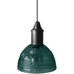 Tosel Lámpara de suspensión campana vidrio azul D16 cm