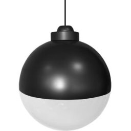 Tosel Lámpara de suspensión metal y globo negro D35 cm