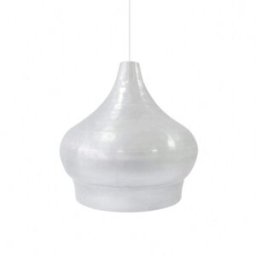 Tosel Lámpara de suspensión campana metal blanco D22 cm