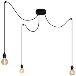 QAZQA Lámpara colgante exterior negra ip44