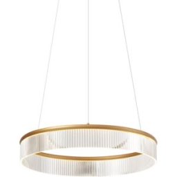 QAZQA Lámpara colgante moderna latón led 59 cm