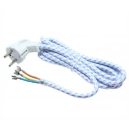 UNIVERSAL Cable de Entrada y Conector para Plancha 1.9m