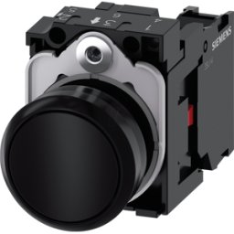 SIEMENS ACT00 0AB10-1CA0 - Pulsador, 1 NC, negro, redondo