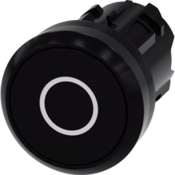 SIEMENS ACT00 0AB10-0AD0 - Pulsador SIRIUS ACT, Ø 22 negro "O