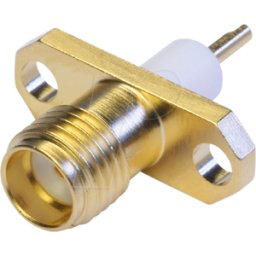 TELEGÄRTNER TG 100024678 - SMA panel montaje zócalo con brida chapada en oro