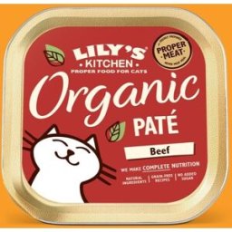 Lily's Kitchen Organic Paté de Vacuno Gatos 19 x 85 gr