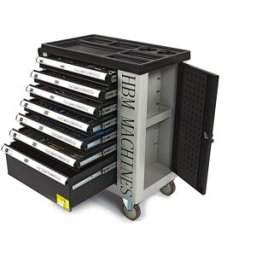 HBM carro de herramientas equipado 245 piezas, negro