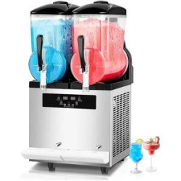 Máquina de Granizado Comercial SucceBuy 12 Lx2, Máquina de Smoothie Margarita, Acero Inoxidable, para la Casa, la Fiesta, el Café, el Bar