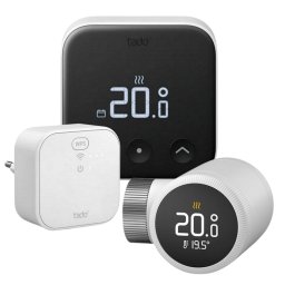 Tado Kit de Inicio Termostato Inteligente X con Cableado y Bridge para Internet + Cabezal
