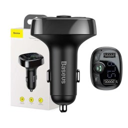 Baseus Transmisor FM Bluetoth/MP3 y Cargador de Coche 2x USB 3.4A Negro