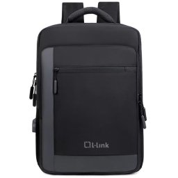 Mochila L-Link LL-15.6 Repelente Agua Salida USB Acolchada Gris 470g 15.6
