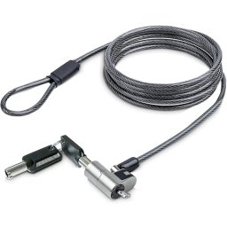 Cable antirrobo L-Link LL-NOTEBOOK-LOCK-NANO Nano Key 1.8m Acero/Vinilo Negro 2 llaves