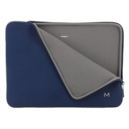 Funda Mobilis 049022 Neopreno Gris Marino para Portátiles hasta 16" Cremallera 208g