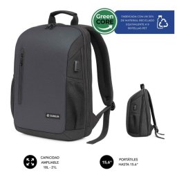 Mochila Subblim Nomad Xpand Air Padding 15,6" Negro USB-C Expandible Eco