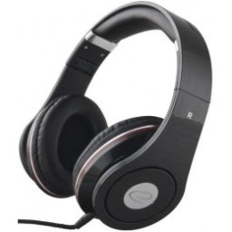 Auriculares Esperanza EH141K con cable Conectividad Jack 3,5 mm para música color negro