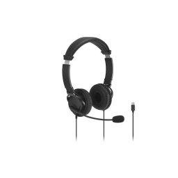 Auriculares Kensington Classic EQ USB-C con cable Cancelación de Ruido Micrófono Negro