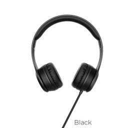 Auriculares Hoco W21 con cable Jack 3.5 mm para uso diario con micrófono y control en cable negros