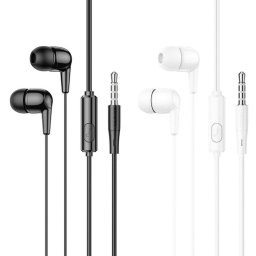 Auriculares Hoco M97 con cable Jack 3,5 mm para uso diario con micrófono y control de volumen negros