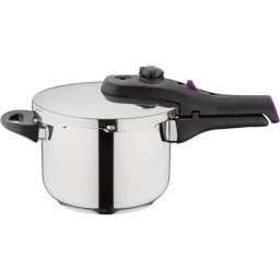Olla A Presión Gsw Rapid 18 Cm 3,2 L En Acero Inoxidable 18/10, Base Thermoboden Para Inducción, 2 Niveles De Presión, Asas Aisladas Y Válvulas De Seguridad