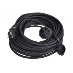 ProPlus Cable Extensión de Alimentación Schuko 20m Negro