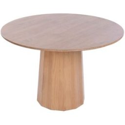 NIYLO Mesa redonda de comedor de abeto marrón 120x120x78 cm