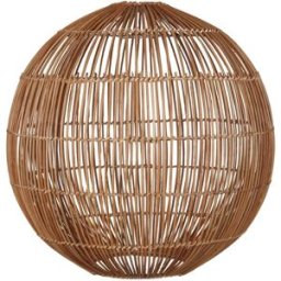MISTERWILS Pantalla lámpara de ratán kolton - natural - 50x50x50