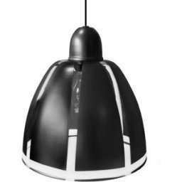 Tosel Lámpara de suspensión campana vidrio negro D29 cm