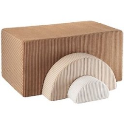 Wigiwama Set de juego arcoíris de pana marrón toffee 75 x 37 x 49 cm