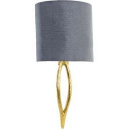 NIYLO Aplique de pared de acero dorado 30x16x60 cm