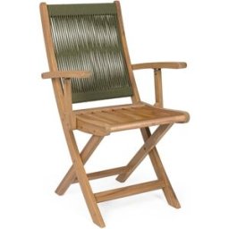 Outdoor living Conjunto de 2 sillas de madera verde